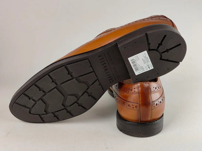 Clarks Ronnie Limit Men's Tan Full-Grain Leather Oxford – sole view @RunInRain