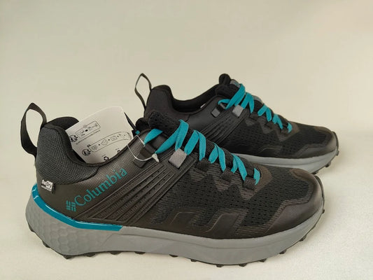Columbia Peakfreak II OutDry waterproof hiking shoes in black and gray – Side View | RunInRain