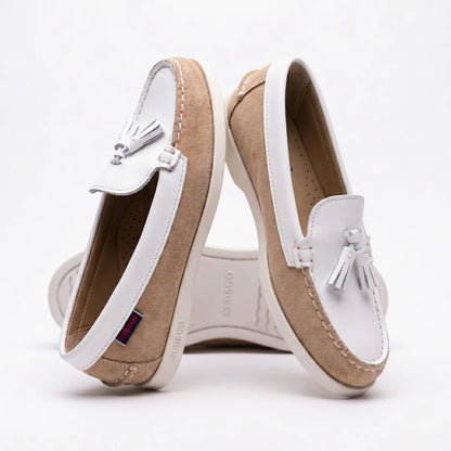 Sebago Janet women's taupe suede leather lace-up shoe – classic Oxford silhouette with lightweight rubber sole, ideal for smart casual and city wear @RuninRain