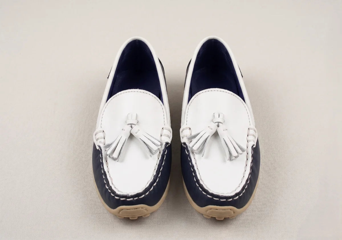Sebago Docksides Janet Suede Women's Boat Shoes | Navy-White