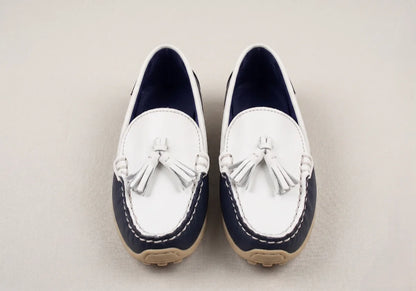 Sebago Docksides Janet Suede Women's Boat Shoes | Navy-White