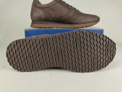 Sebago Jude NBK Dark Brown shoes with textured sole on a white background